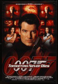 8h720 TOMORROW NEVER DIES 1sh '97 Pierce Brosnan as Bond, Michelle Yeoh, sexy Teri Hatcher!
