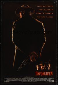 8h748 UNFORGIVEN int'l 1sh '92 classic image of gunslinger Clint Eastwood with back turned!