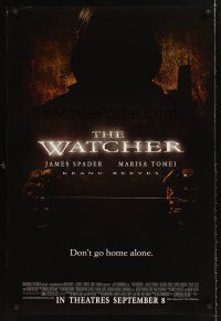 8h767 WATCHER advance DS 1sh '00 Keanu Reeves, James Spader, Marisa Tomei, man w/garrote image!