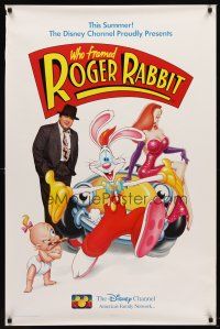 8h780 WHO FRAMED ROGER RABBIT TV 1sh '88 art of sexy Jessica Rabbit!