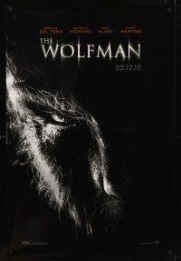 8h787 WOLFMAN teaser DS 1sh '10 Benicio Del Toro, Anthony Hopkins, Emily Blunt & Hugo Weaving!
