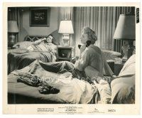 8j024 ALL ABOUT EVE 8x10 still '50 Hugh Marlowe & Celeste Holm talking on phone in bed!