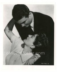 8j049 AUTUMN LEAVES 8x10 still '56 romantic close up of Cliff Robertson & Joan Crawford by Coburn!