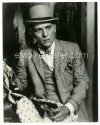 8j083 BIG CITY 7.5x9.25 still '28 great close up of Lon Chaney Sr. in suit, bowtie & bowler!