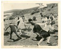 8j088 BIRDS 8x10 still '63 Alfred Hitchcock directed horror, image of children attacked!