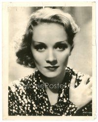 8j095 BLONDE VENUS 8x10 still '32 head & shoulders portrait of stern looking Marlene Dietrich!