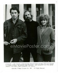 8j101 BLOW OUT 8x10 still '81 director Brian De Palma between John Travolta & Nancy Allen!
