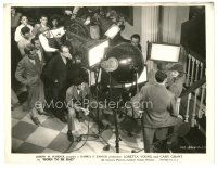 8j110 BORN TO BE BAD candid 8x10 still '34 director Lowell Sherman with Loretta Young on set!