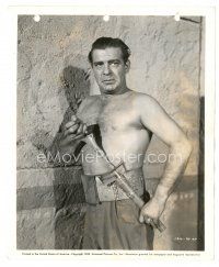 8j179 COBRA WOMAN 8x10 still '44 geeat close up of Lon Chaney Jr. as Hava the tongueless captain!