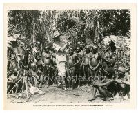 8j189 CONGORILLA 8x10 still '32 cool image of Martin Johnson w/pygmy natives!