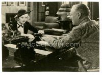 8j214 DANGEROUS 7x9.5 still '35 alcoholic actress Bette Davis w/smoke seated at desk!