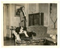 8j222 DAY AT THE RACES 8x10 still '37 Groucho Marx stares at Chico Marx smoking cigar on couch!