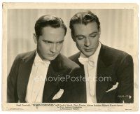 8j233 DESIGN FOR LIVING 8x10 still '33 Ernest Lubitsch, close up of Gary Cooper & Fredric March!