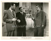 8j252 DICK TRACY MEETS GRUESOME 8x10 still '47 great image of Boris Karloff holding gun on two men!