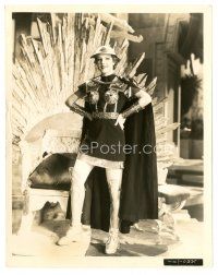 8j297 ELISSA LANDI 8x10 still '30s full-length portrait by throne in cool armored costume!