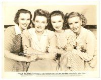 8j332 FOUR MOTHERS 8x10 still '41 Priscilla, Rosemary, Lola Lane & Gale Page all lined up!