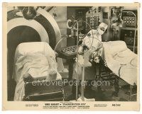 8j344 FRANKENSTEIN 1970 8x10 still '58 Boris Karloff operating on the monster in his lab!