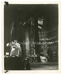 8j340 FRANKENSTEIN 8x10 still R51 Colin Clive with beakers by table with Tesla coils!