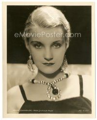 8j425 HELEN CHANDLER 8x10 still '30s head & shoulders portrait wearing cool jewelry!