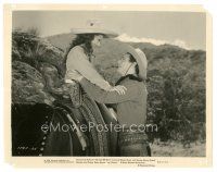 8j462 IN OLD MEXICO 8x10 still '38 Russell Hayden smiles up at pretty Betty Amann on horse!