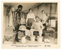 8j473 INVISIBLE RAY 8x10 still R48 native & two women watch man soaking his feet in water pails!
