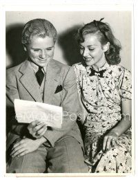 8j487 JACKIE COOPER/ANNE SHIRLEY 6.5x8.5 news photo '36 youthful stars get radio contracts!