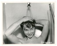 8j501 JET PILOT 8x10 still '57 c/u of Janet Leigh happily taking a shower 3 years before Psycho!