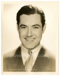 8j513 JOHNNY MACK BROWN 8x10 still '30s head & shoulders smiling portrait in suit & tie!