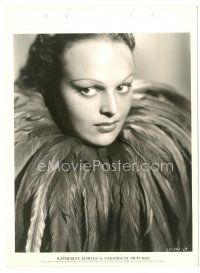 8j528 KATHERINE DEMILLE 8x11 key book still '34 intense close up looking over fronds!