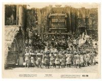8j540 KING KONG 8x10 still R52 natives gather for sacrifice by giant gates on Kong Island!
