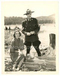 8j543 KING OF THE ROYAL MOUNTED 8x10 still '36 Canadian Mountie Robert Kent with Rosalind Keith!