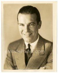 8j565 LAWRENCE GRAY 8x10 still '30s head & shoulders smiling portrait wearing suit & tie!