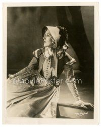 8j645 MARY PICKFORD 8x10 still '30s seated portrait in gingham frock & bonnet!