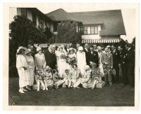 8j646 MARY PICKFORD & DOUGLAS FAIRBANKS deluxe 8x10 still '25 guests at wedding of Chaliff & Watson