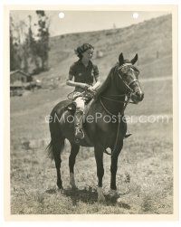 8j648 MAUREEN O'SULLIVAN 8x10 key book still '20s youngest portrait riding on horse!