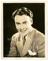 8j710 NILS ASTHER 8x10 still '30s great close portrait in suit & tie smiling really big!