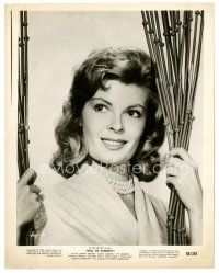 8j730 PATRICIA OWENS 8x10 still '60 head & shoulders close up standing in beaded curtain!