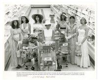 8j874 STEPFORD WIVES 8x10 still '75 Katharine Ross stands by perfect wives in supermarket!