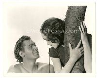 8j894 TARZAN FINDS A SON deluxe 8x10 still '39 Johnny Weissmuller & Maureen O'Sullivan in tree!