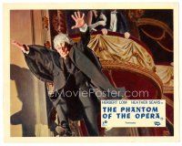 8j741 PHANTOM OF THE OPERA color English FOH LC '62 Hammer horror, Herbert Lom leaping from balcony!