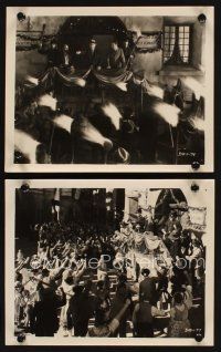 8k422 FRANKENSTEIN 2 8x10 stills '31 James Whale, two shots of angry crowds, one with torches!