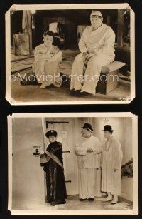 8k493 SONS OF THE DESERT 2 8x10 stills '33 Stan Laurel & Oliver Hardy in attic & locked out!