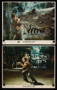 8k393 AT THE EARTH'S CORE 2 8x10 mini LCs '76 cool images of Doug McClure fighting monsters!