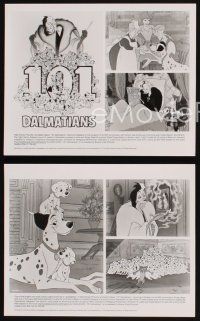 8k370 ONE HUNDRED & ONE DALMATIANS 3 8x10 stills R90s classic Walt Disney canine family cartoon!