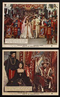 8k067 ANNE OF THE THOUSAND DAYS 8 color English FOH LCs '70 King Richard Burton & Genevieve Bujold!