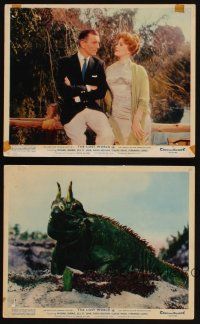 8k283 LOST WORLD 4 color English FOH LCs '60 Michael Rennie battles dinosaurs in the Amazon!
