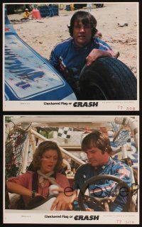 8k258 CHECKERED FLAG OR CRASH 4 8x10 mini LCs '77 off-road racing, Joe Don Baker, Susan Sarandon!