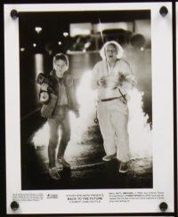 8k552 BACK TO THE FUTURE presskit '85 Robert Zemeckis classic, Michael J. Fox, Christopher Lloyd
