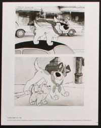 8k830 OLIVER & COMPANY presskit '88 many images of Walt Disney cats & dogs in New York City!