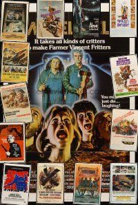 8m002 LOT OF 129 FOLDED ONE-SHEETS '56 - '87 Motel Hell, Farewell My Lovely & many more!
